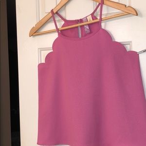 Pink scalloped blouse